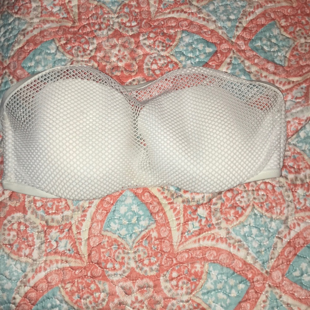White mesh bikini top